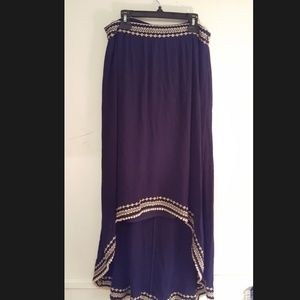 Blue Rain- High-low skirt